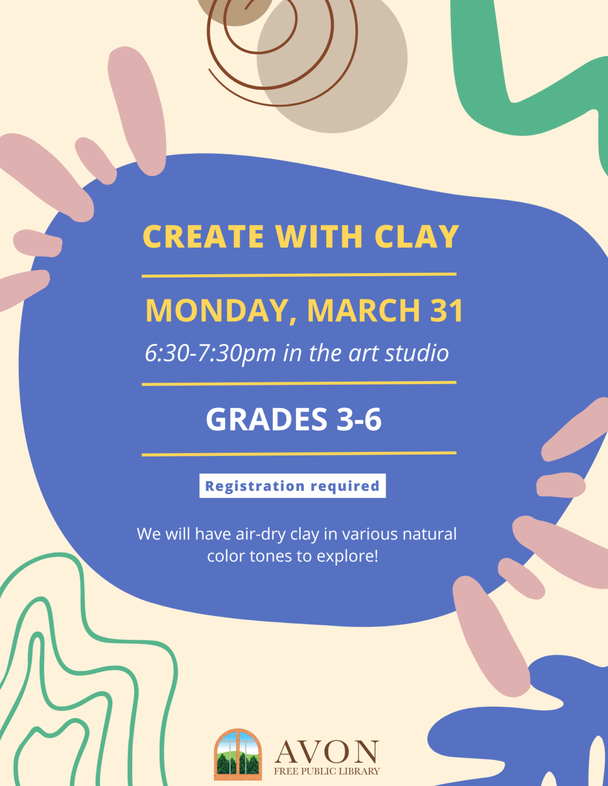 Create with Clay! – Avon Free Public Library
