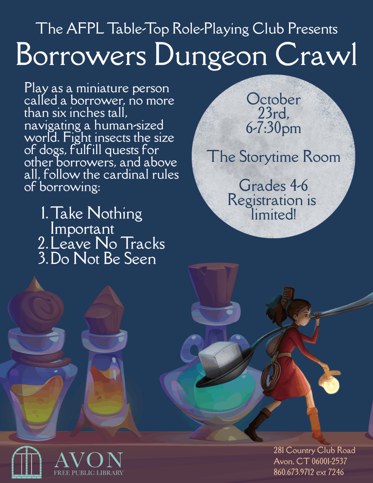 AFPL TTRPG Club: Borrowers Dungeon Crawl - Avon Free Public Library